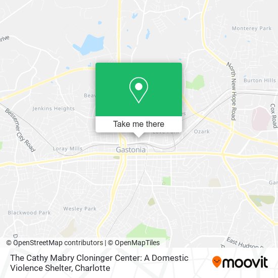 The Cathy Mabry Cloninger Center: A Domestic Violence Shelter map