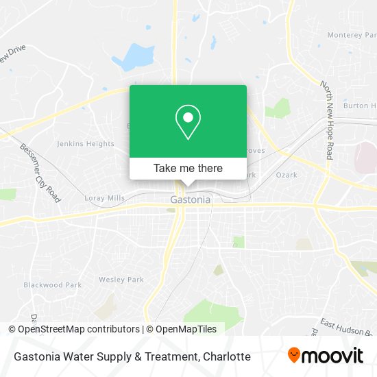 Gastonia Water Supply & Treatment map
