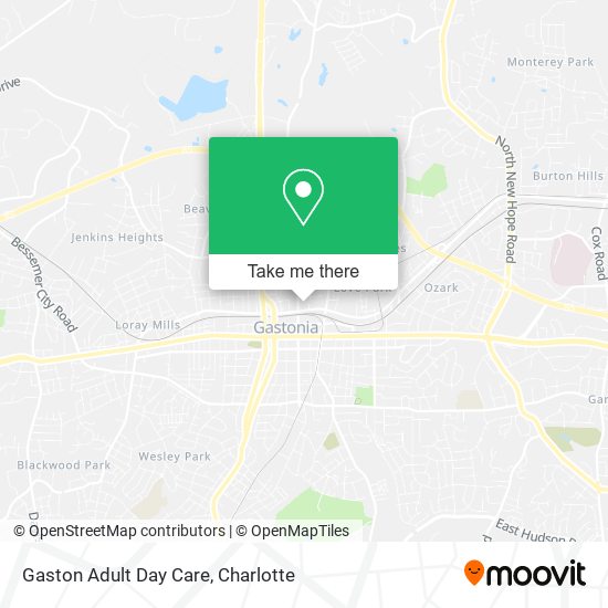 Gaston Adult Day Care map