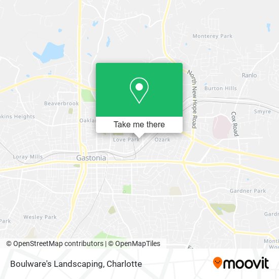 Boulware's Landscaping map