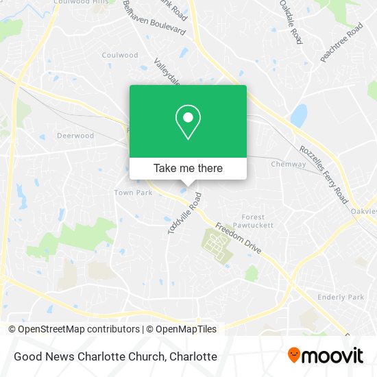 Good News Charlotte Church map