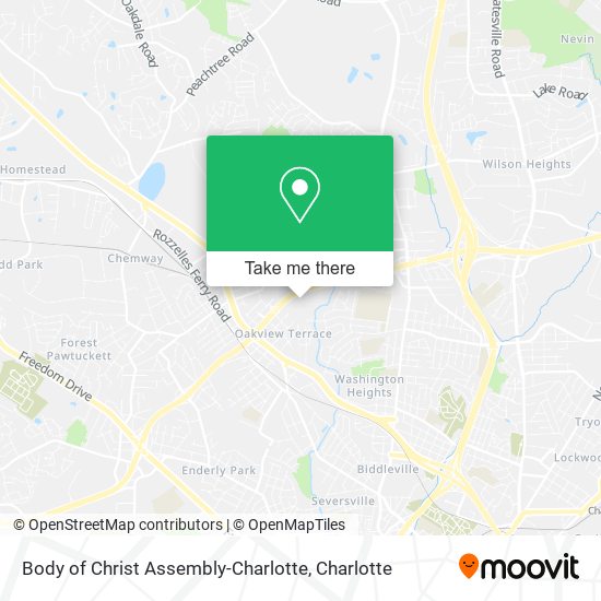 Body of Christ Assembly-Charlotte map