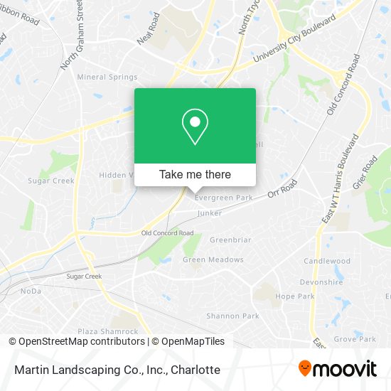 Mapa de Martin Landscaping Co., Inc.