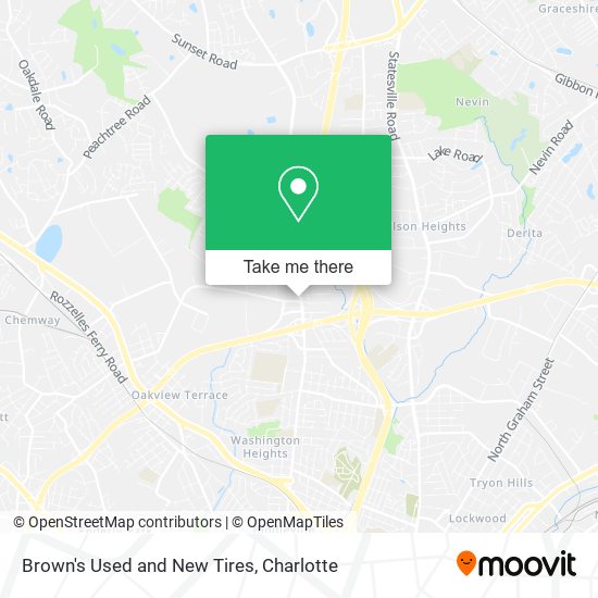 Brown's Used and New Tires map