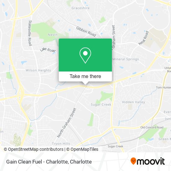 Gain Clean Fuel - Charlotte map