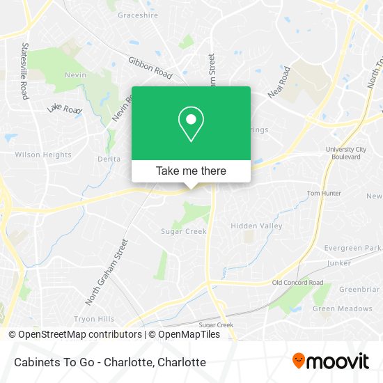 Cabinets To Go - Charlotte map