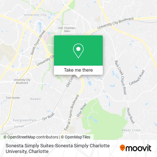 Sonesta Simply Suites-Sonesta Simply Charlotte University map