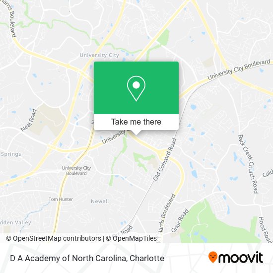 D A Academy of North Carolina map