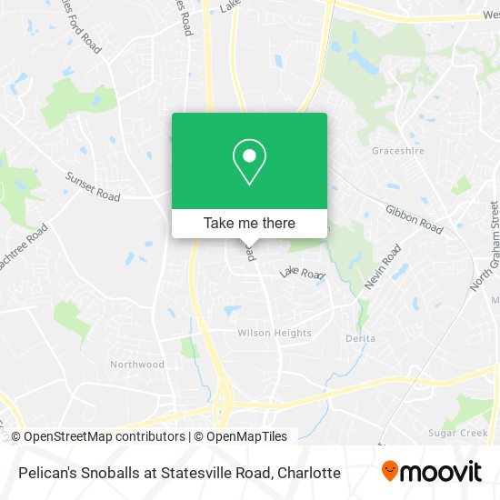 Pelican's Snoballs at Statesville Road map