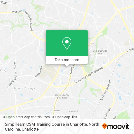 Simplilearn CSM Training Course in Charlotte, North Carolina map
