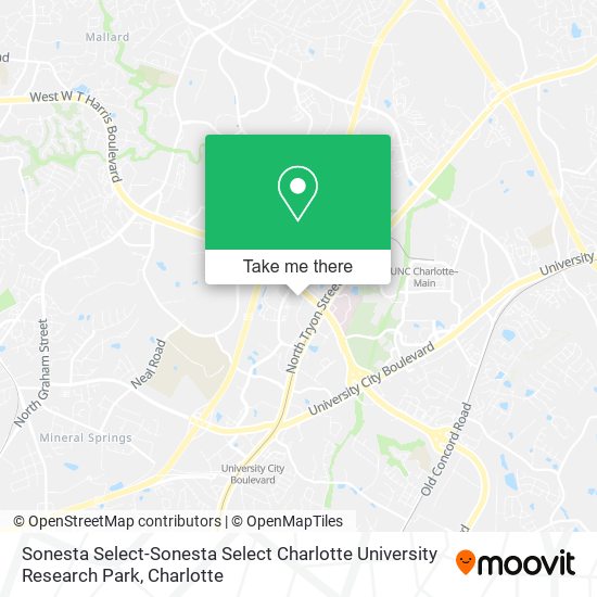 Mapa de Sonesta Select-Sonesta Select Charlotte University Research Park