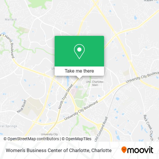 Women's Business Center of Charlotte map
