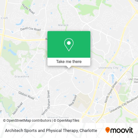 Architech Sports and Physical Therapy map