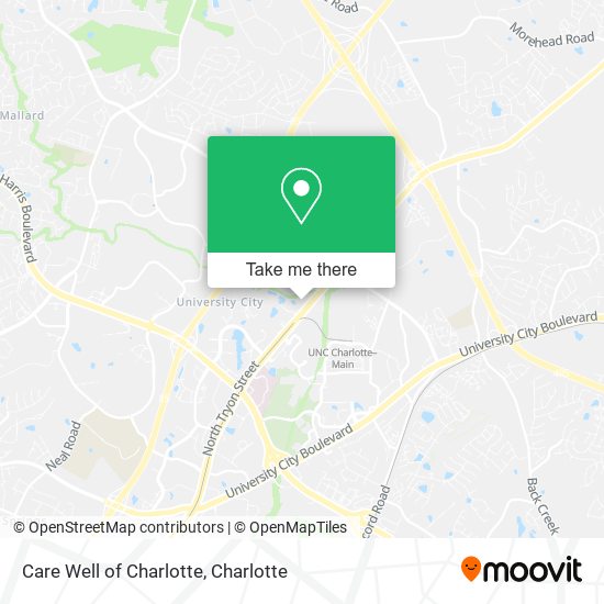 Mapa de Care Well of Charlotte