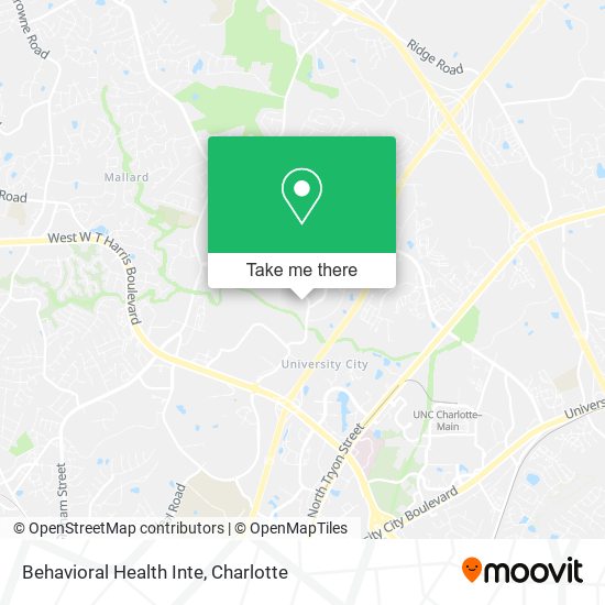 Behavioral Health Inte map