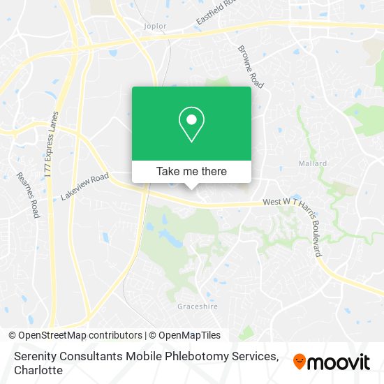 Serenity Consultants Mobile Phlebotomy Services map