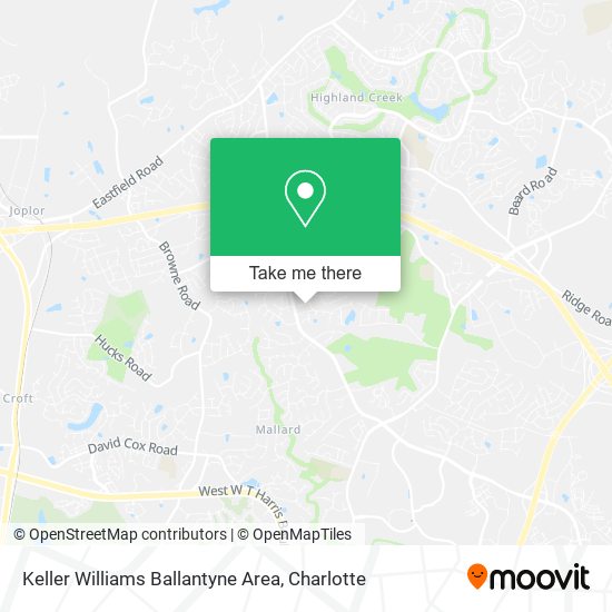 Keller Williams Ballantyne Area map