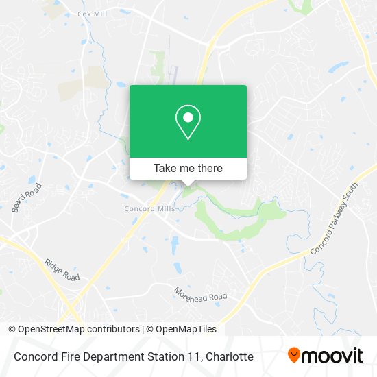 Concord Fire Department Station 11 map