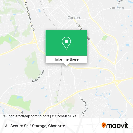 All Secure Self Storage map