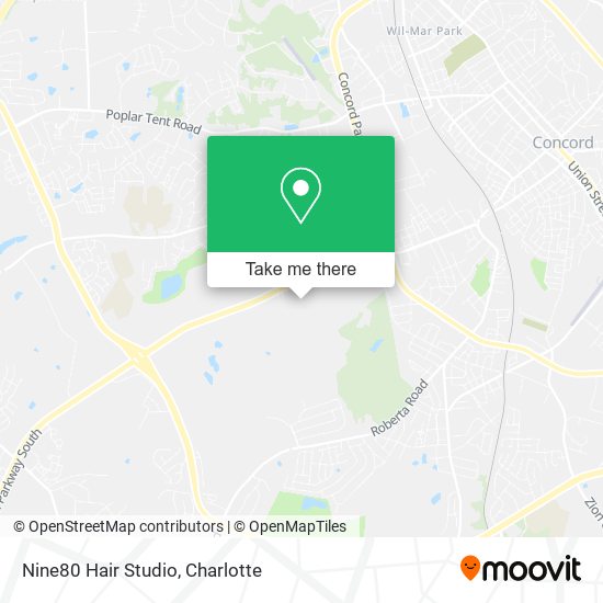 Nine80 Hair Studio map