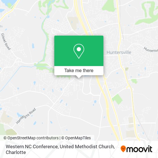 Mapa de Western NC Conference, United Methodist Church