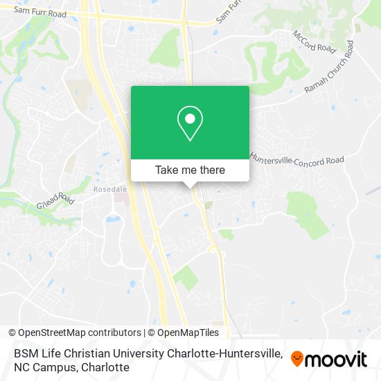 BSM Life Christian University Charlotte-Huntersville, NC Campus map