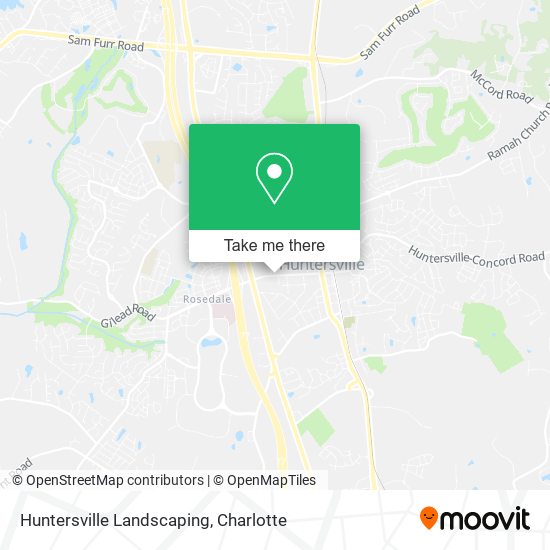 Huntersville Landscaping map