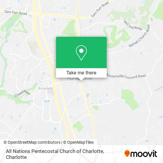 All Nations Pentecostal Church of Charlotte map