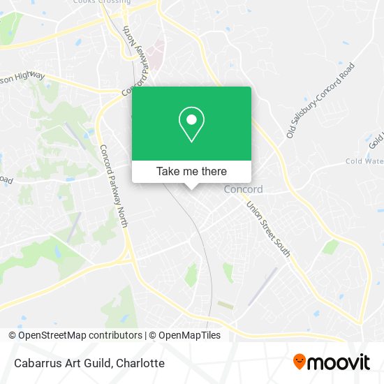 Cabarrus Art Guild map
