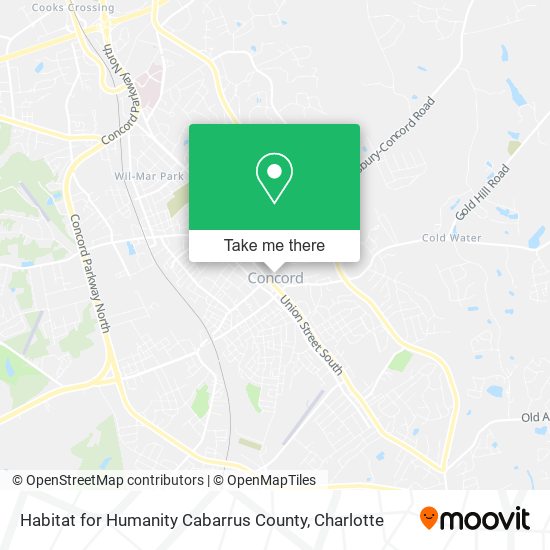 Mapa de Habitat for Humanity Cabarrus County
