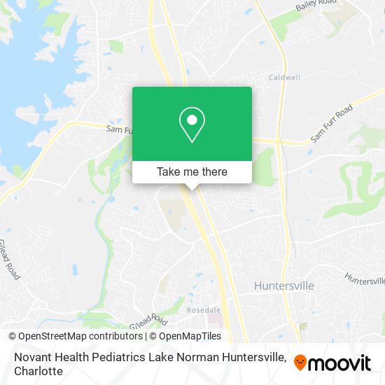 Novant Health Pediatrics Lake Norman Huntersville map