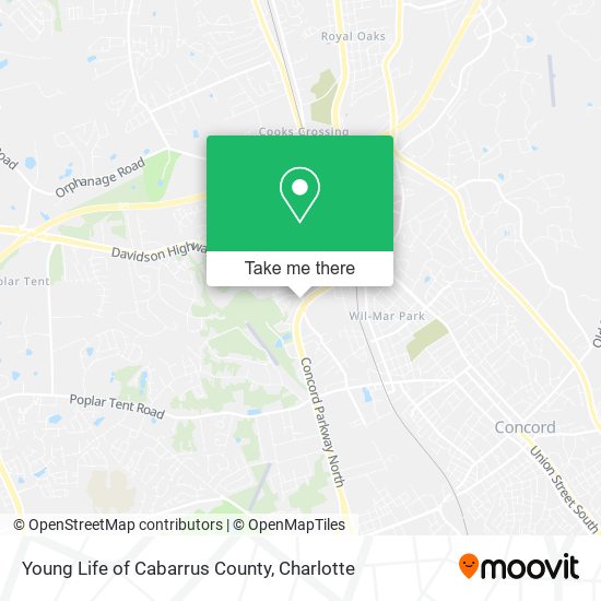 Mapa de Young Life of Cabarrus County