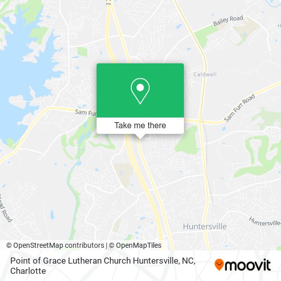 Point of Grace Lutheran Church Huntersville, NC map