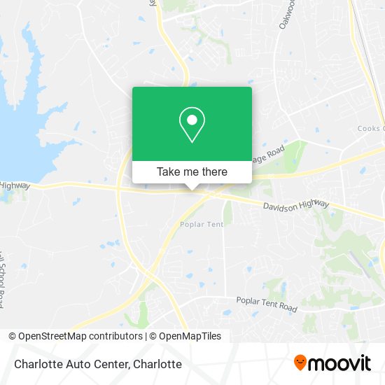 Mapa de Charlotte Auto Center