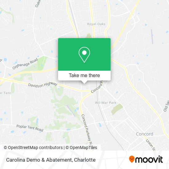 Carolina Demo & Abatement map