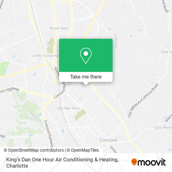Mapa de King's Dan One Hour Air Conditioning & Heating