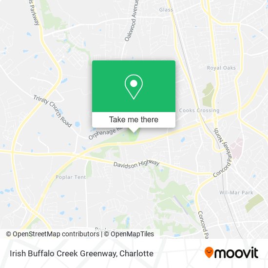 Irish Buffalo Creek Greenway map