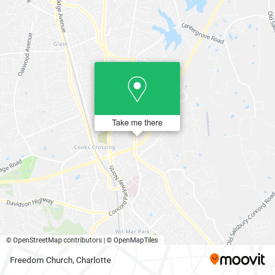 Freedom Church map