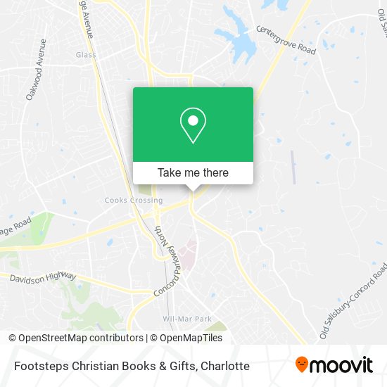 Mapa de Footsteps Christian Books & Gifts