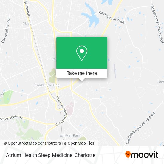 Atrium Health Sleep Medicine map
