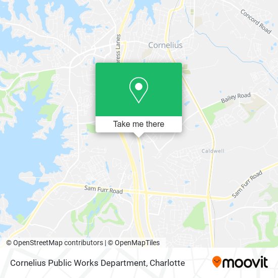 Cornelius Public Works Department map