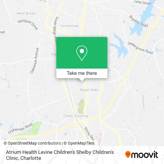Atrium Health Levine Children's Shelby Children's Clinic map