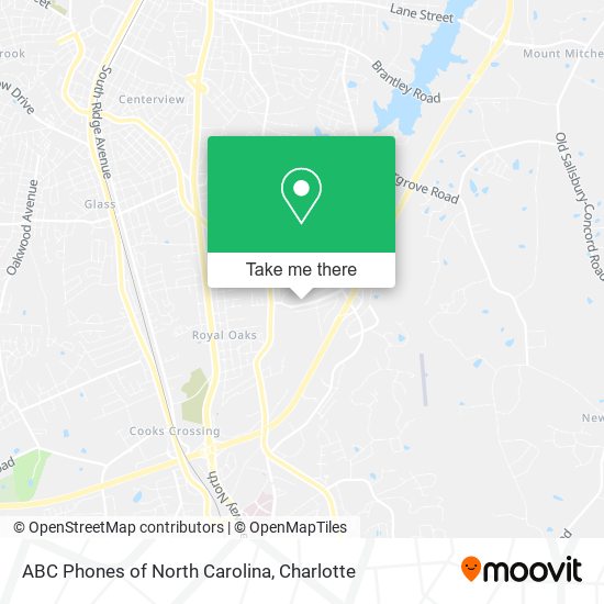 ABC Phones of North Carolina map