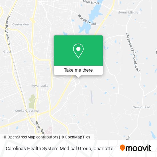 Carolinas Health System Medical Group map