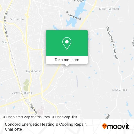 Concord Energetic Heating & Cooling Repair map