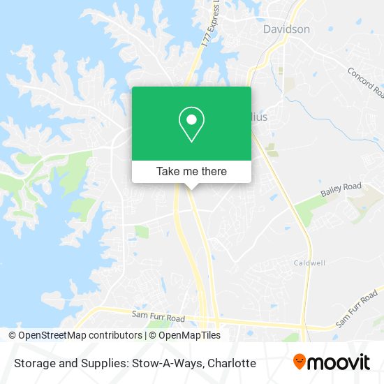 Storage and Supplies: Stow-A-Ways map