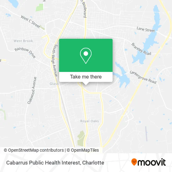 Cabarrus Public Health Interest map