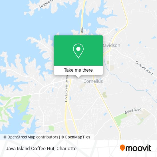 Mapa de Java Island Coffee Hut