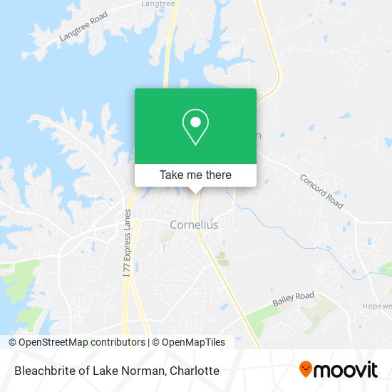 Mapa de Bleachbrite of Lake Norman