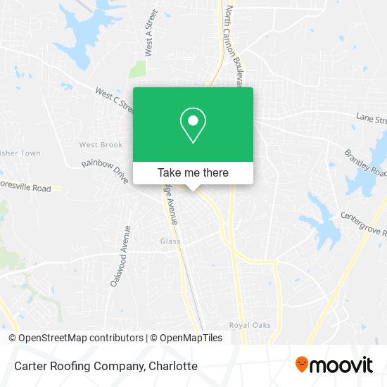 Carter Roofing Company map
